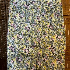 J. Jill Live-In Chino Floral Skirt Size 12 Cotton Stretch Summer A-Line
Coastal
